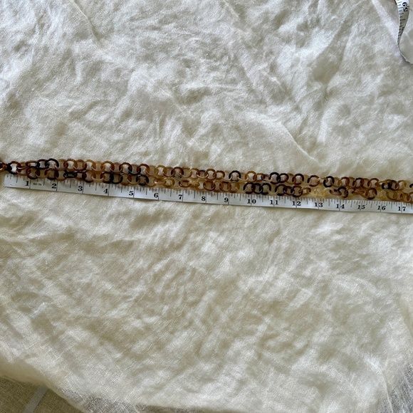 Buffalo Horn Link Necklace with Brass Elephant Pendant 40” Extra Long - Picture 7 of 8